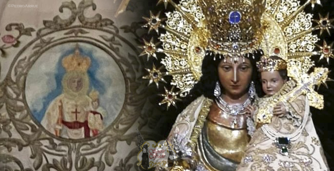 La Patrona de Valencia con el manto de Murcia y&nbsp;Zaragoza